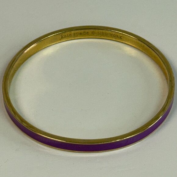 Kate Spade Gild The Lily Purple & Gold Bangle Bracelet - Picture 3 of 3